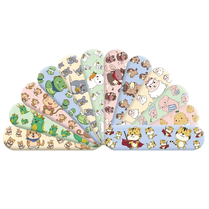 120pcs Cute Animal Zodiac Bandages For Kids Waterproof Breathable Emergency Stickers