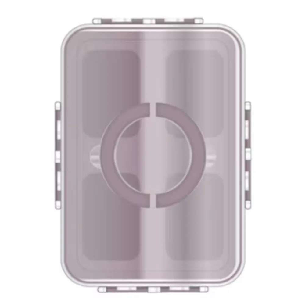 4-Compartment Mini Snack Box Food Storage Container, Purple Portable Bento Lunch Box for Charcuterie, Office, School, Dishwasher Safe Leakproof Commute Essentials
