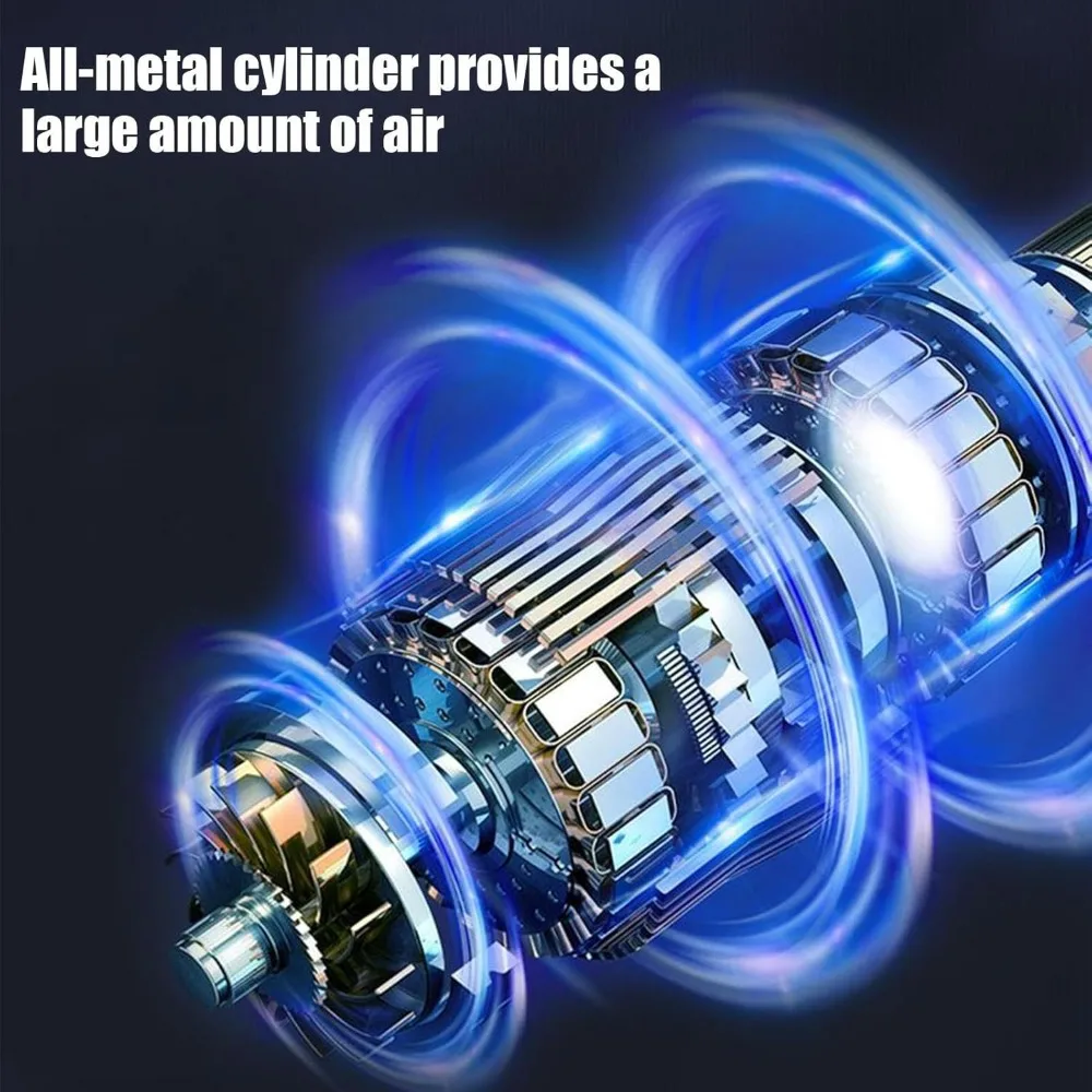 自転車ポンプ - タイヤインフレーター、ポータブルエアコンプレッサー、LEDライト付き小型コードレスカータイヤインフレーター、車両アクセサリー電動