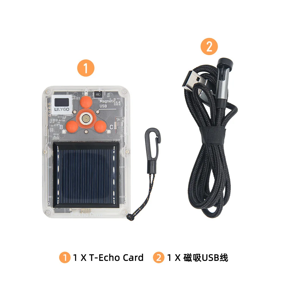 LILYGO T-ECHO Card NRF52840 Module, LoRa, OLED Display, GPS, IMU, RGB LED, Speaker & Microphone