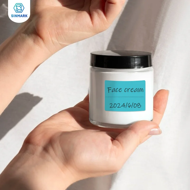 SINMARK 휴대용 프린터용 다채로운 라벨 감열지 스티커, P15 방수 자체 접착 라벨 용지