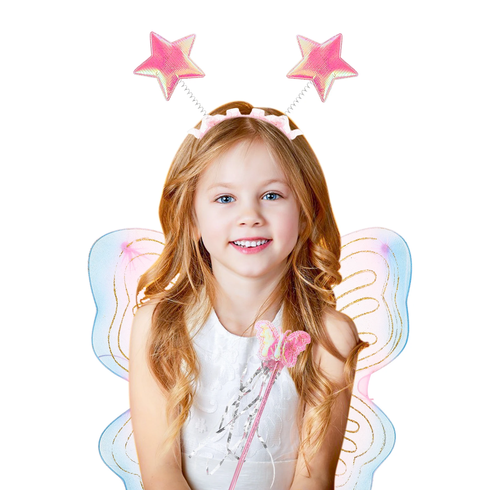 

Butterfly Wings Costume for Kids Unique Design Party Cosplay Dress Up Lightweight Angel Fairy Wand Girl Halloween Party Favors