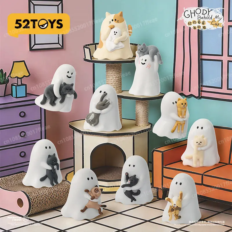 

Genuine 52toys Ghody Behold My Cat Series Blind Box Mystery Box Kawaii Cat Figure Anime Dolls Noctilucent Collectible Toys Gifts