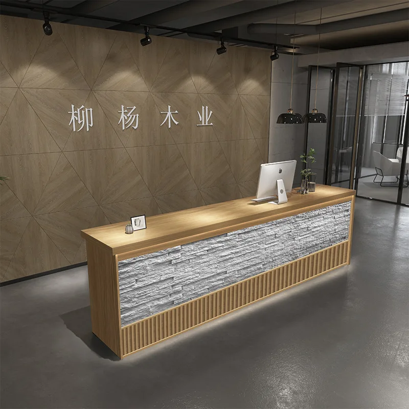 

Homestay Industrial Reception Desks Retro Style Hotel Logo Reception Desks Chinese Counter Office Furniture Военное ДелоZY40JDT