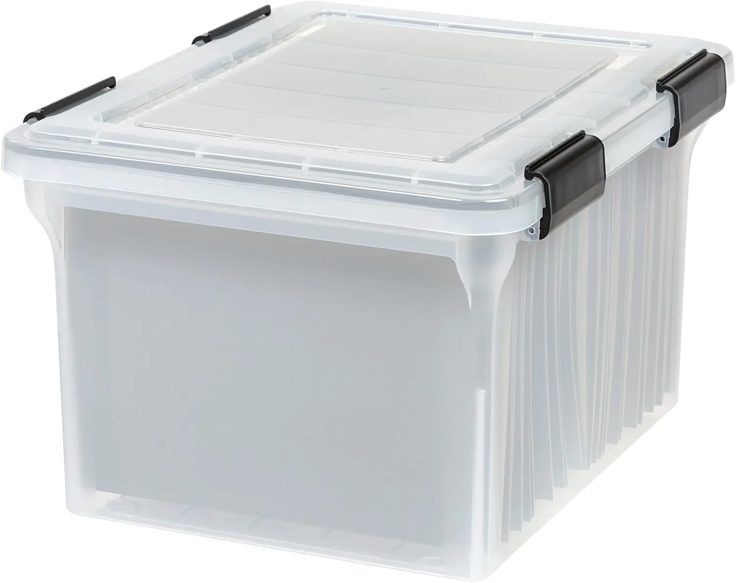 

Made of plastic, suitable for letter paper and documents, waterproof, durable lid with a safety lock seal, stackable, 32 quarts.