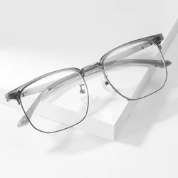 Gmei Optical Fashion Alloy TR90 Men Glasses Frame Women Retro Square Ultralight Prescription Spectacles Frames TM11