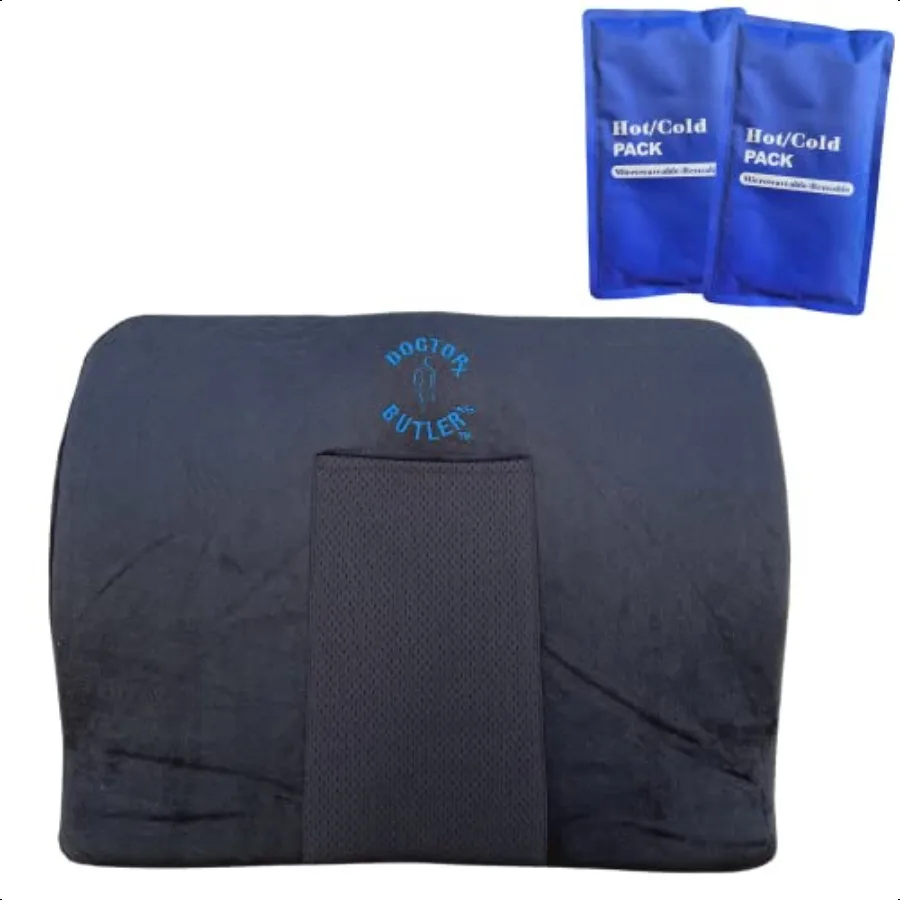 

Orthopedic Memory Foam Cushion for Hemorrhoid Relief Hemorrhoid Cushion for Relief of Discomfort with 2 Gel Inserts for Hot Col