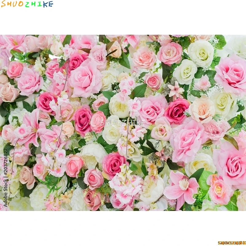 SHUOZHIKE тонкая ткань День святого Валентина фон для фотосъемки реквизит любовь сердце роза стена фотостудия фон QRJJ-03