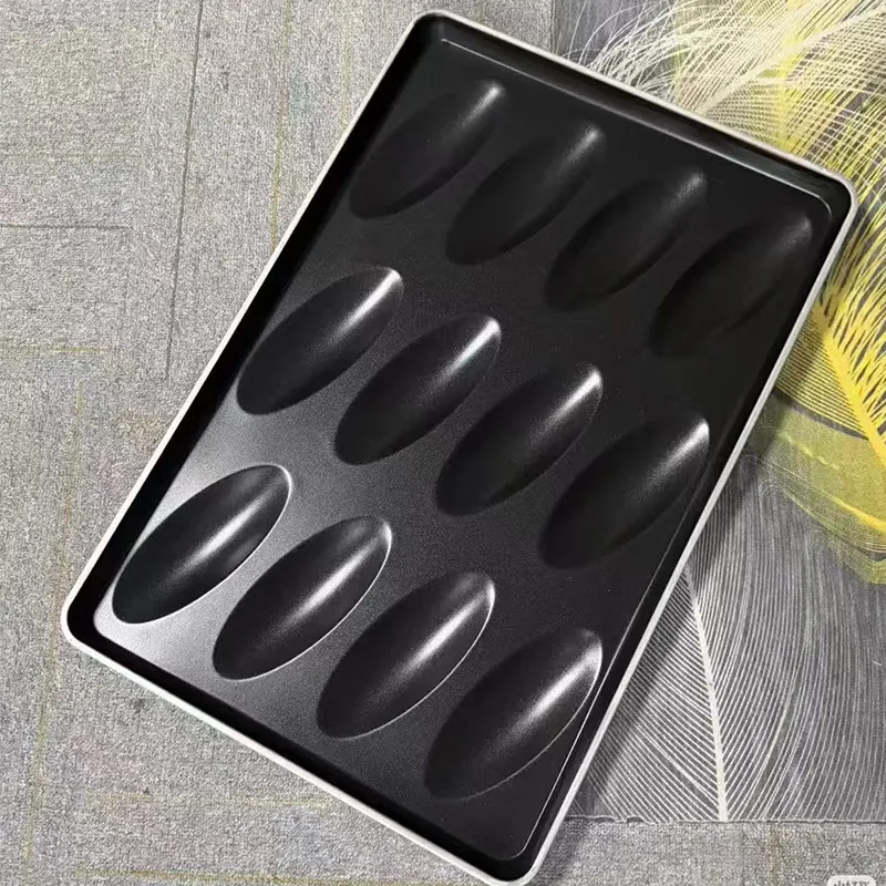 12 Even Sea Salt Roll Croissant Baking Pan Non-stick Groove Bread Butter Sea Salt Roll Mold