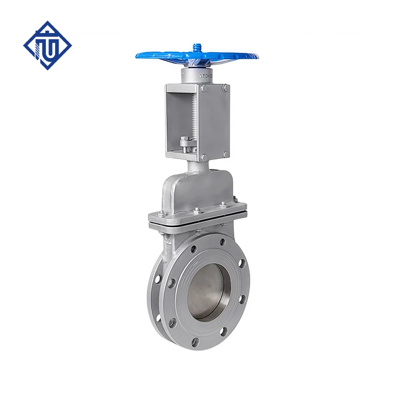 High Performance CF3M Cast Steel Manual Knife Gate Valve OEM Sizes 4-10 Inch Class 150/PN40 Sluice Valve for Pulp & Mud