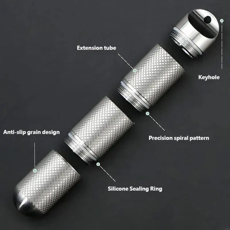 Light Weight Metal Alloy Pills Organizers Pocket Pills Box Waterproof Travel Container for Medication Storage 24BD