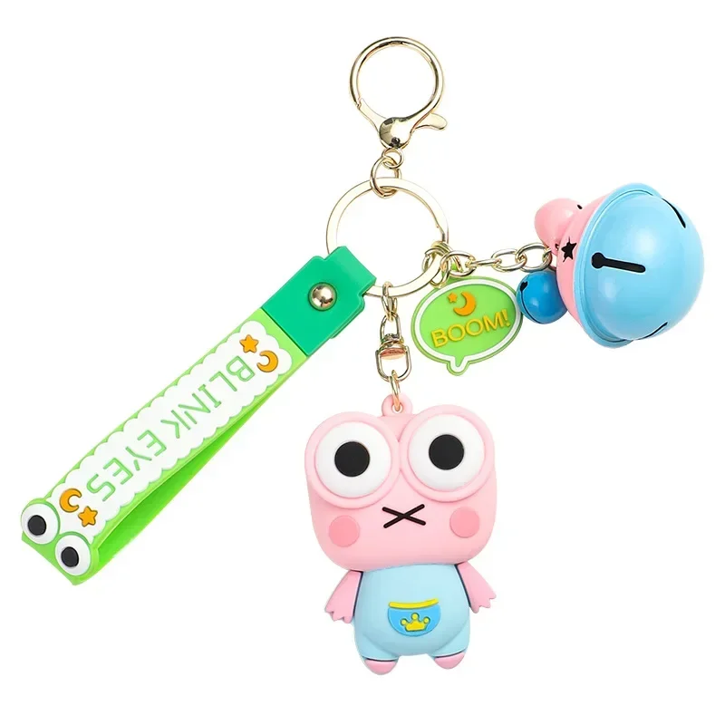 2025 مينسو هدايا صغيرة رائعة تخفف التوتر. المعلقات سلسلة المفاتيح الضفدع لافتة للنظر، مفاتيح سيارة دمية دب السيليكون الهدايا الراقية