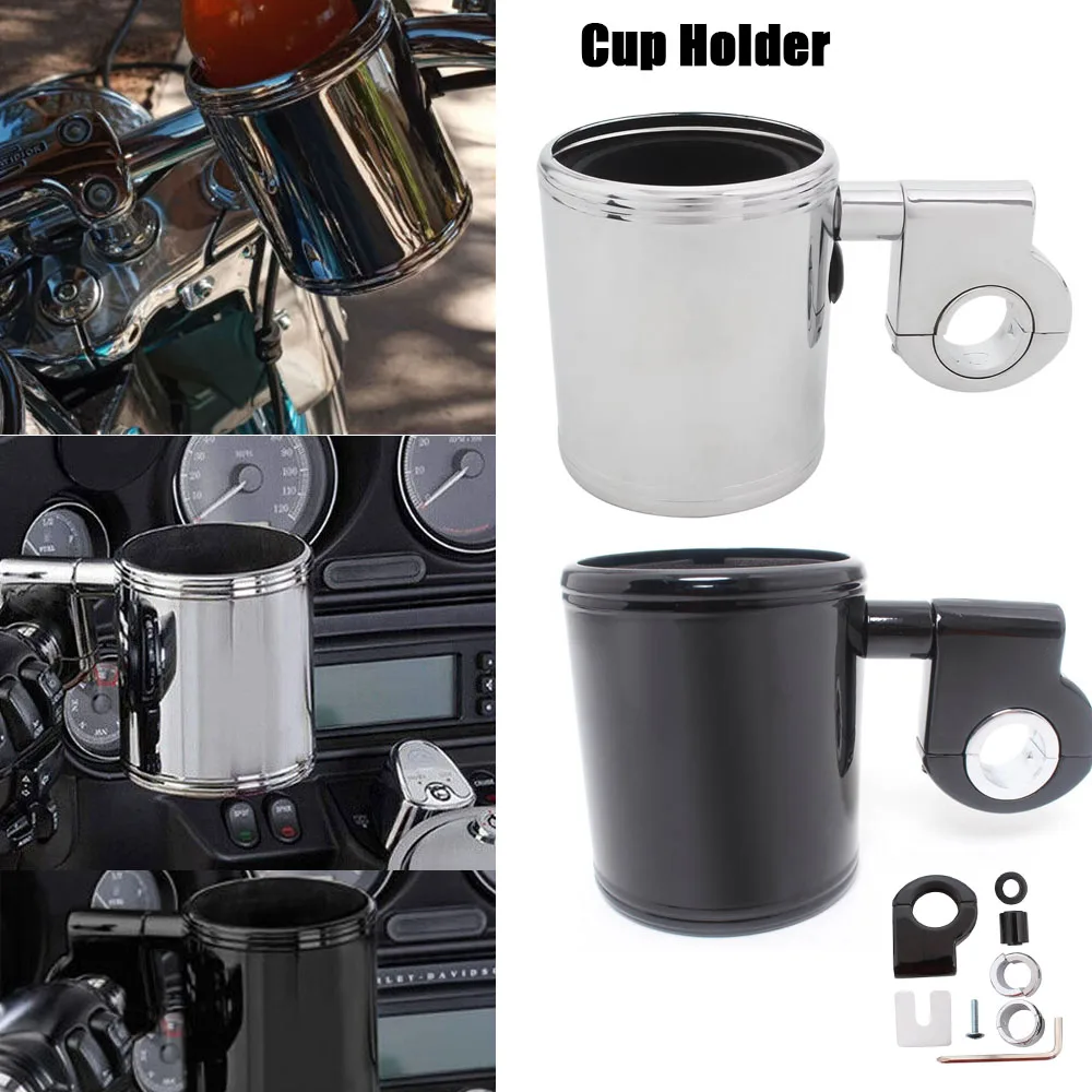 

Universal Motorcycle 7/8" 1'' 1.25'' Cup Holder Adjustable Handlebar Drink Bottle Holder For Harley Honda Yamaha Kawasaki Suzuki