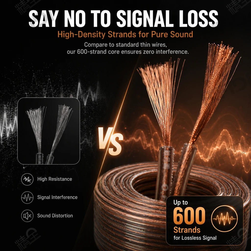 HIFIDIY LIVE Speakers loudspeaker Wire Cable Audio line Cable DIY HIFI Fancier OFC Pure Oxygen-Free Copper 200 300 400 600Core