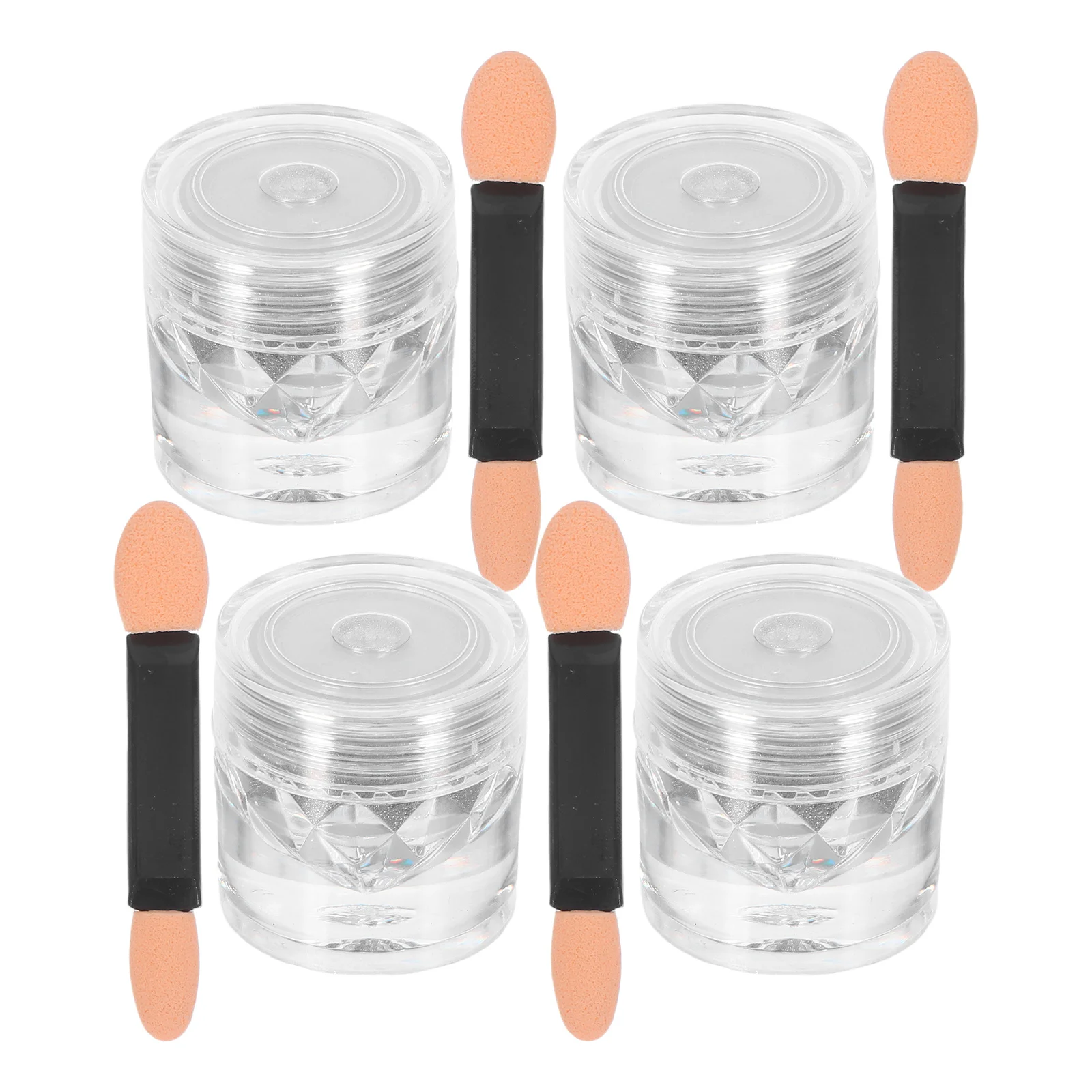 4세트 3D 캣아이 네일 아트 파우더 세트, 오래 지속되는 광택 DIY 매니큐어 UV LED 큐어 네일 아트 장식