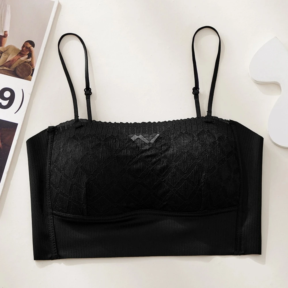 

Push Up Underwear Lace Wireless Bra Traceless Anti-sagging Lace Traceless Vest Bra Slim Fit Gathered Breasts Seamless Bras