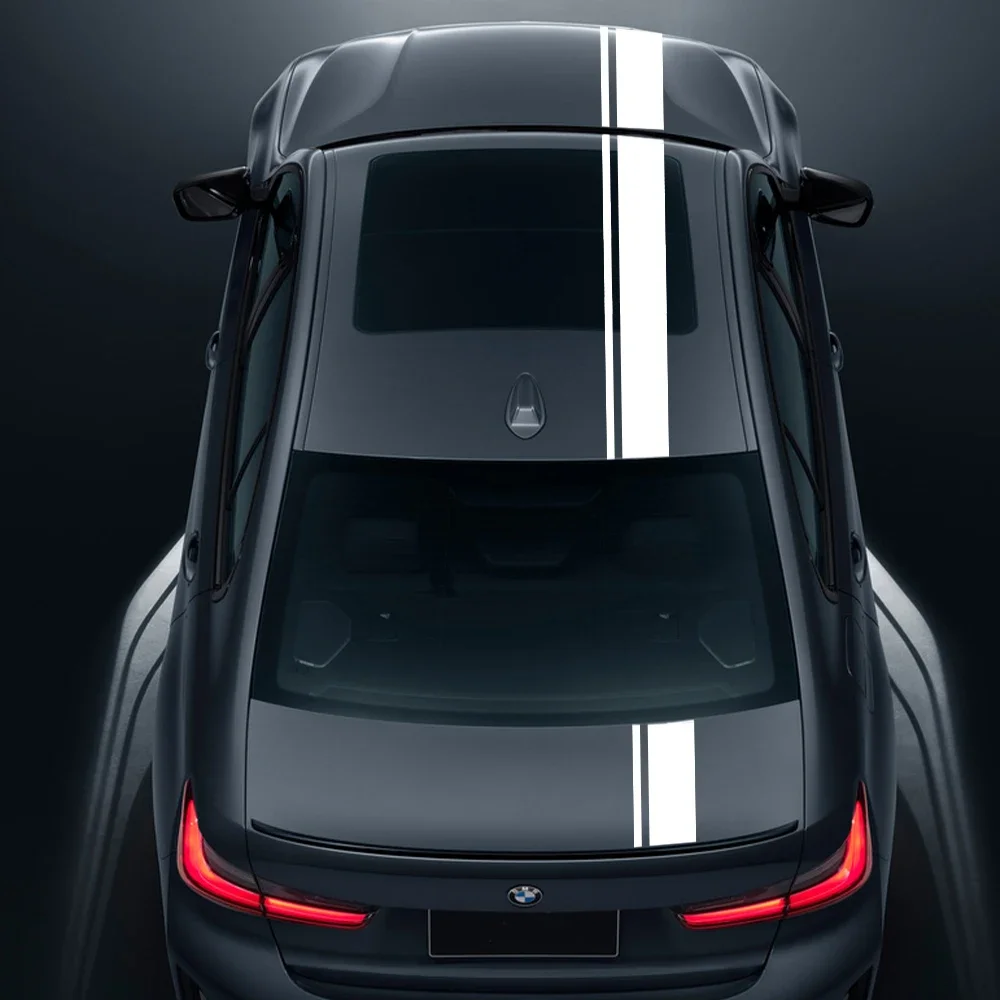 غطاء محرك السيارة بونيه سقف الجذع عدة طويلة سباق شريط ملصقات لسيارات BMW 3 سلسلة M3 E90 F30 G20 شارات الفينيل اكسسوارات ضبط السيارات