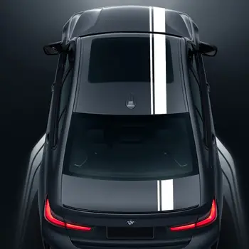 適用於BMW3系列M3 E90 F30 G20的汽車引擎蓋、車頂、後行李箱長賽車條紋貼紙,乙烯基材質,汽車改裝配件 8 最佳銷售 賽車條紋 - №1