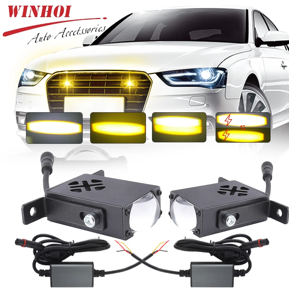

Car Motorcycle Grille Led Light Bar 12-80V Driving Fog Lamp Auto Addtional Spotlights Projector Lens for Off Road Truck 4x4 Atv