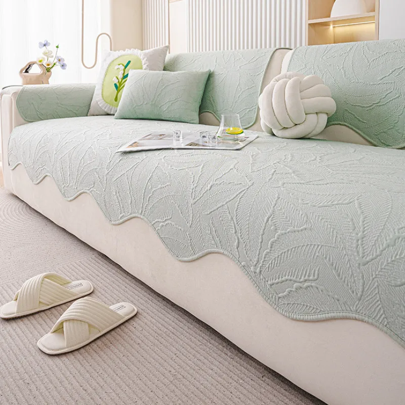Irregular Shape Anti-slip Sofa Mat for Living Room Breathable Skin Friendly Wear-resistant Furniture Protector Home Decoration