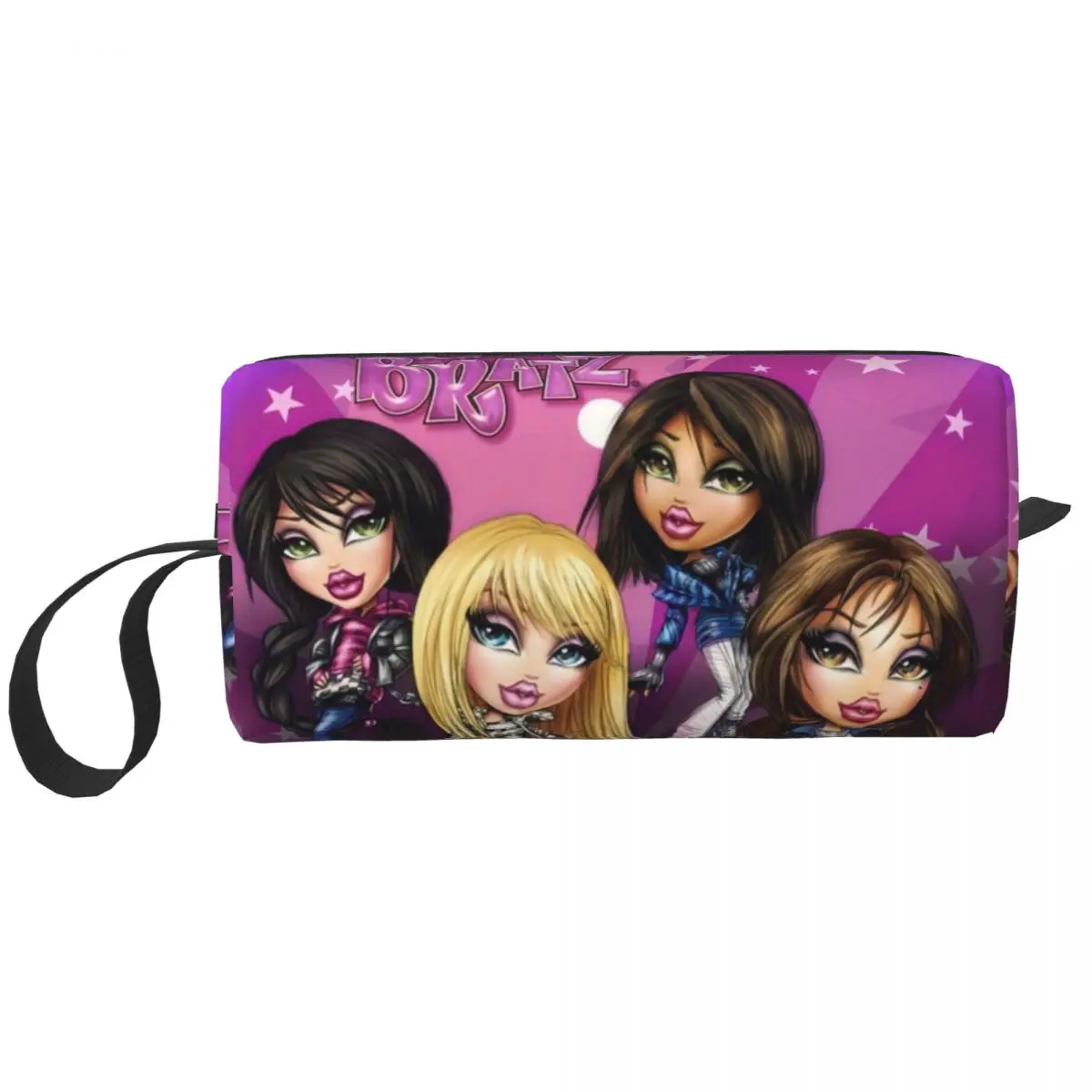 Custom Cartoon Bratzs Doll Toiletry Bag Women Tv Movie Makeup Cosmetic Organizer Ladies Beauty Storage Dopp Kit Case