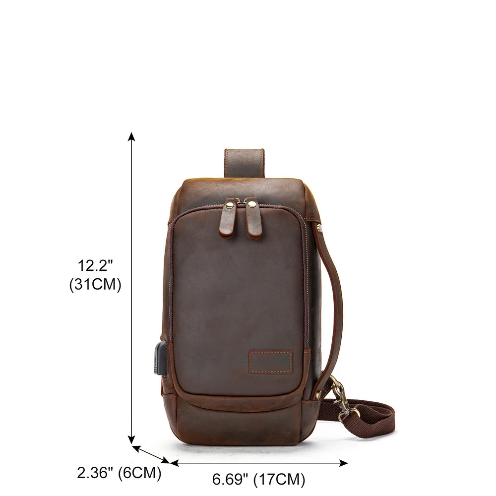 New Designer Luxury Designer Chest Bag Single Shoulder Backpack Bag For Men Male Chest Pack Vintage Style Dropshipping Men Bag