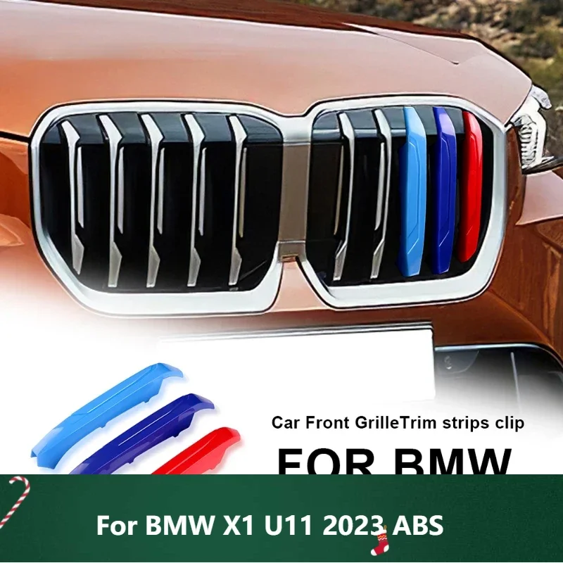 

Car Front Grille Stripes Covers Grid Strips Clips Trim cover Car Accessories For BMW X1 U11 2023