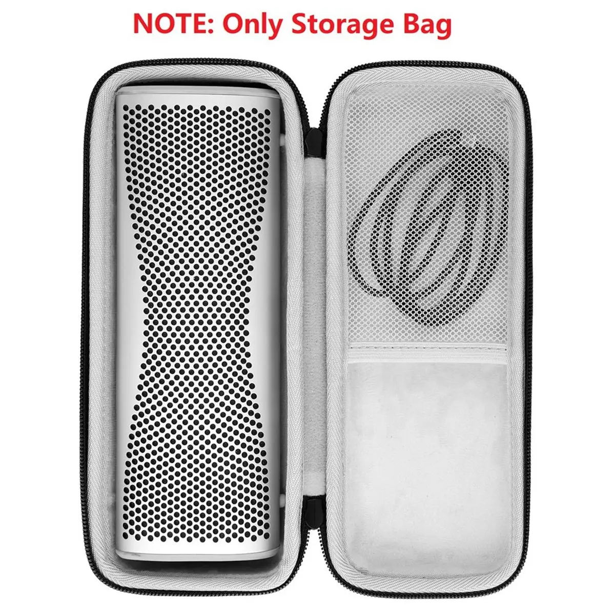 (ABDH) Bolsa de armazenamento portátil, estojo de transporte para alto-falante bluetooth sem fio KEF MUO2, capa rígida à prova de choque, bolsa de transporte