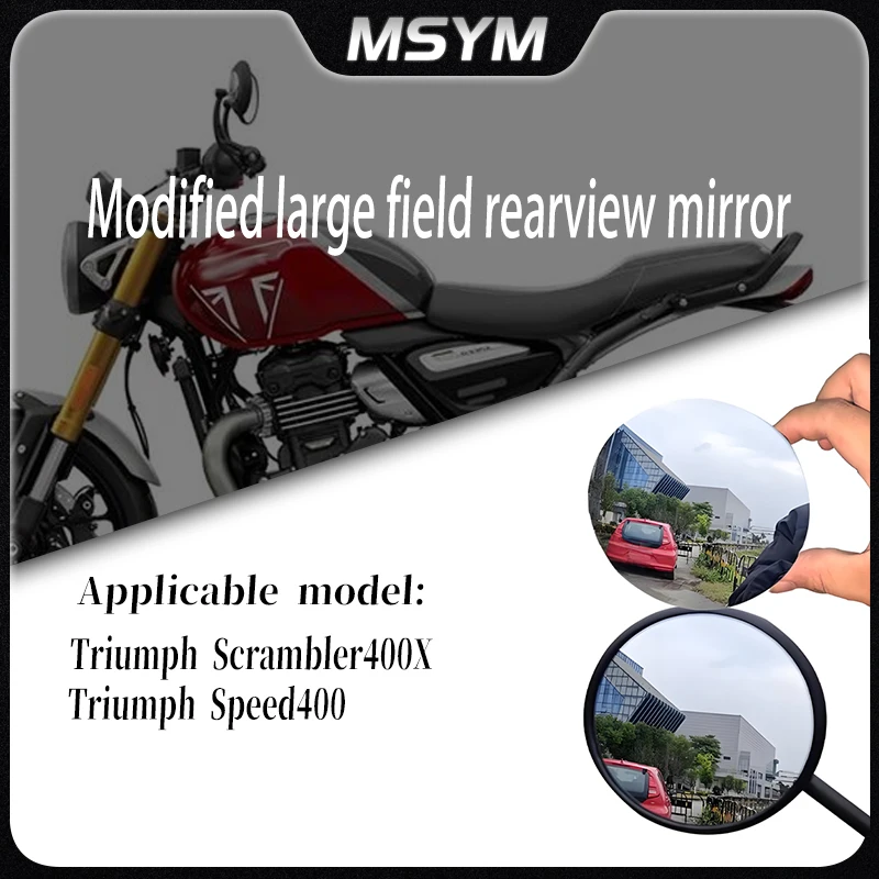 

For Triumph Speed400 Scrambler 400X Motorcycle Accessories Convex Mirror Increase Rearview Mirrors Side Mirror View Vision Lens