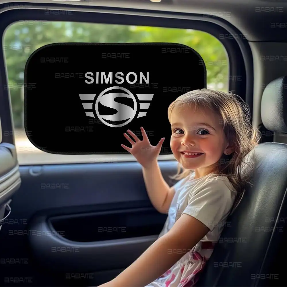 

S-Simsons логотип автомобильная электростатическая пленка боковое окно солнцезащитные козырьки лобовое стекло авто солнцезащитный козырек для детей
