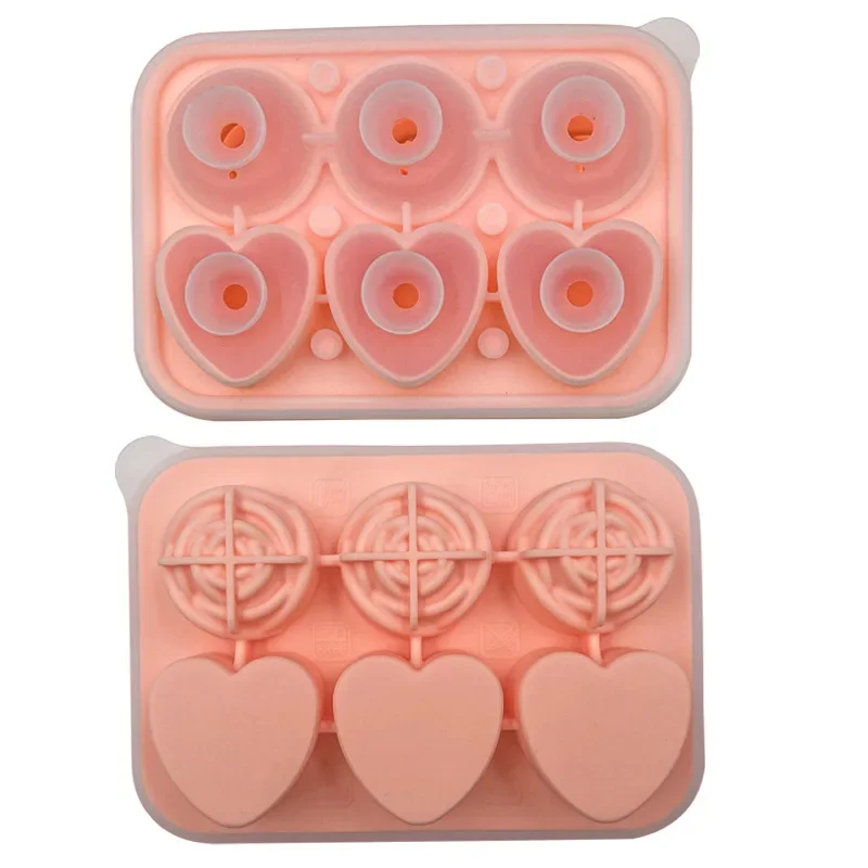 

Rose Ice Hockey Mold Whiskey Rose Love Combination Ice Grid Food Grade Silicone Making Ice Box