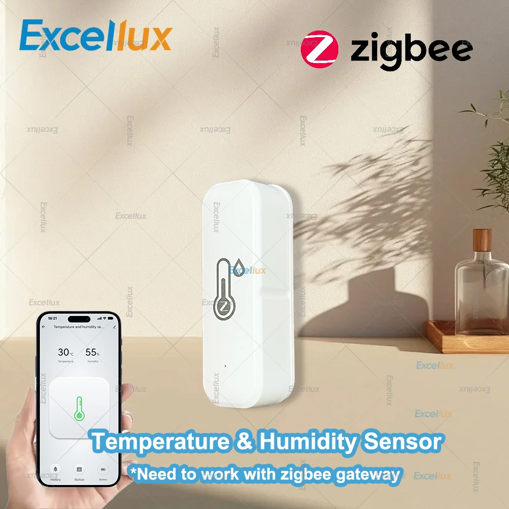 Capteur intelligent de température et d'humidité Zigbee, hygromètre pour maison intelligente, thermomètre, application de surveillance à distance, fonctionne avec la passerelle Zigbee