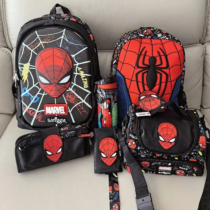 Australia Smiggle Marvel Spider-man Children Stationery Student School Bag Lunch Bag Wallet Pencil Box Water Cup birthday Gift