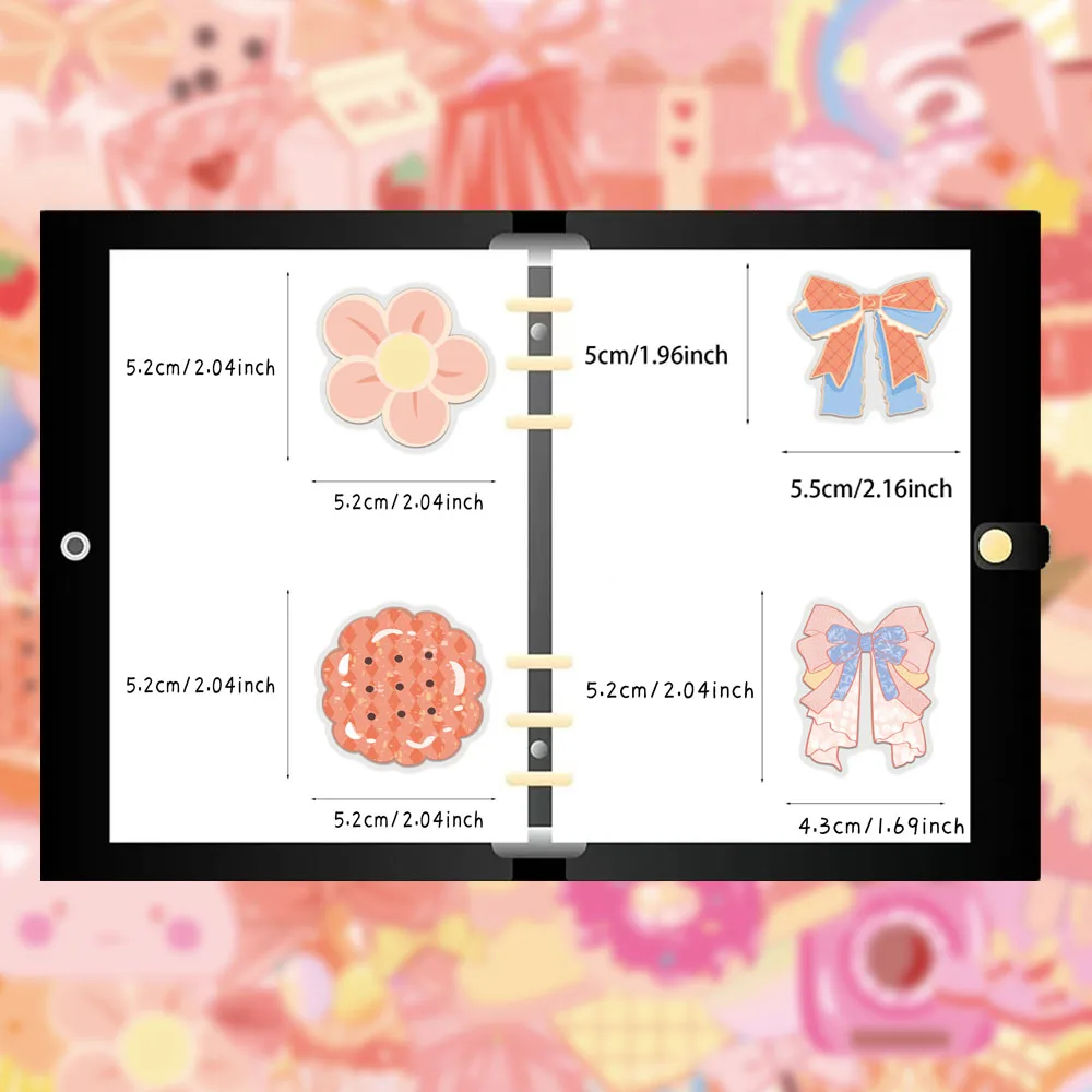 50PCS Kreative Rosa Schatz PET Transparent Material Aufkleber Hand Konto Dekoration DIY Telefon Fall Wasser Tasse Aufkleber