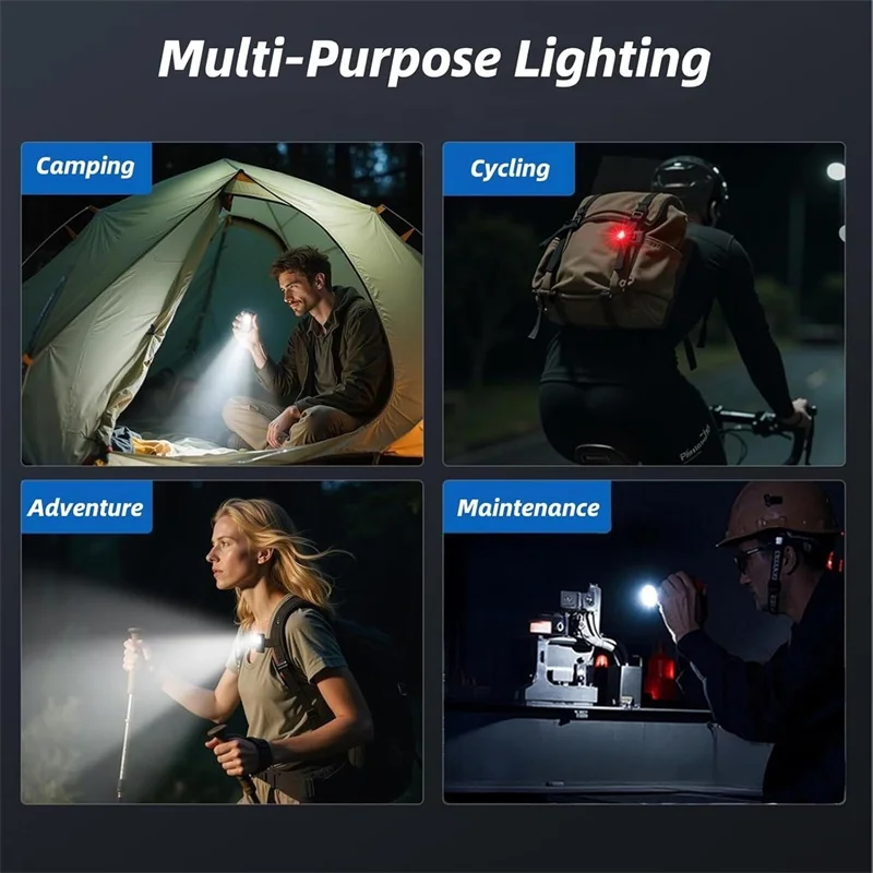 1 قطعة G5 EDC مصباح يدوي 400 لومينز RGB مقاوم للماء شعلة جيب مع 180 رأس دوار للتخييم في الهواء الطلق التنزه ضوء صغير