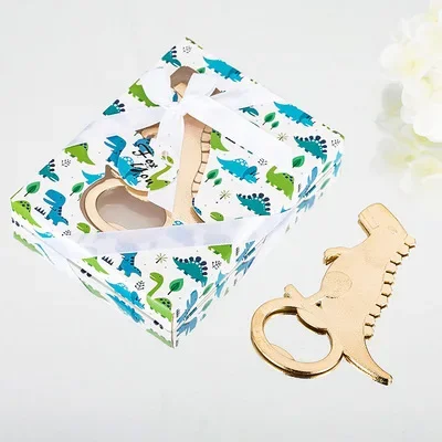 

Dinosaur Gold Beer Bottle Opener In Gift Box For Baby Shower Birthday Party Decoration Guests Gift