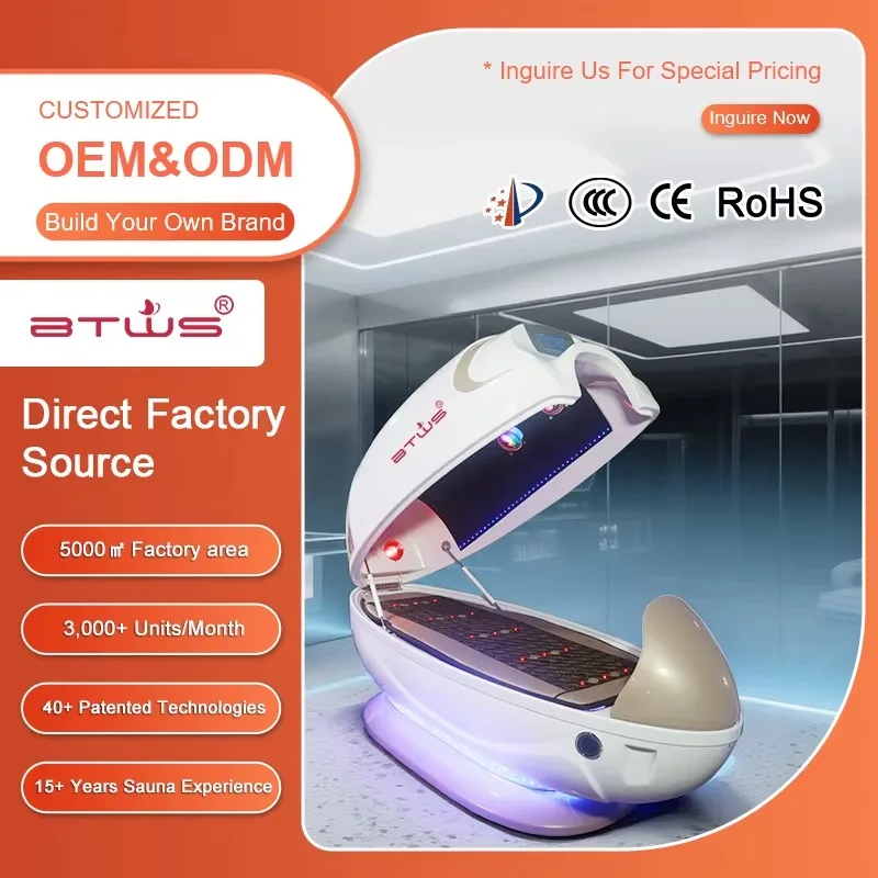 Kymco touch-controlled sauna capsule sauna rooms for gyms and spas