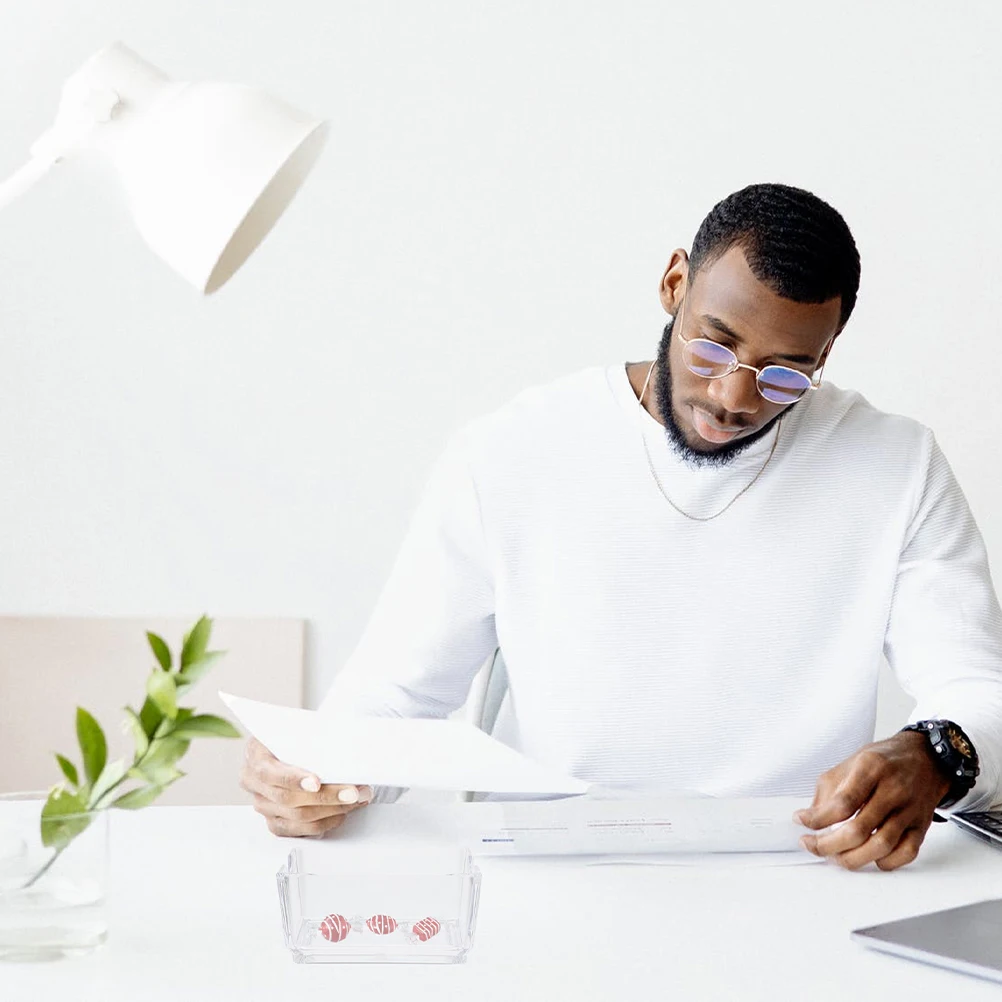 

2Pcs Clear Tea Bag Chest Portable Lightweight Organizer for Home Office Use Transparent Tea Bag Box Storage Box