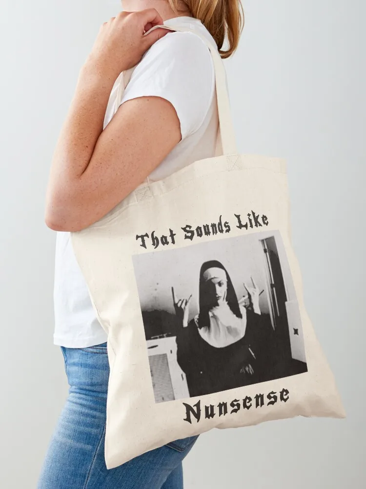 

Nun Nunsense Tote Bag Large bags for women Canvas shoulder bag shopping bag Big