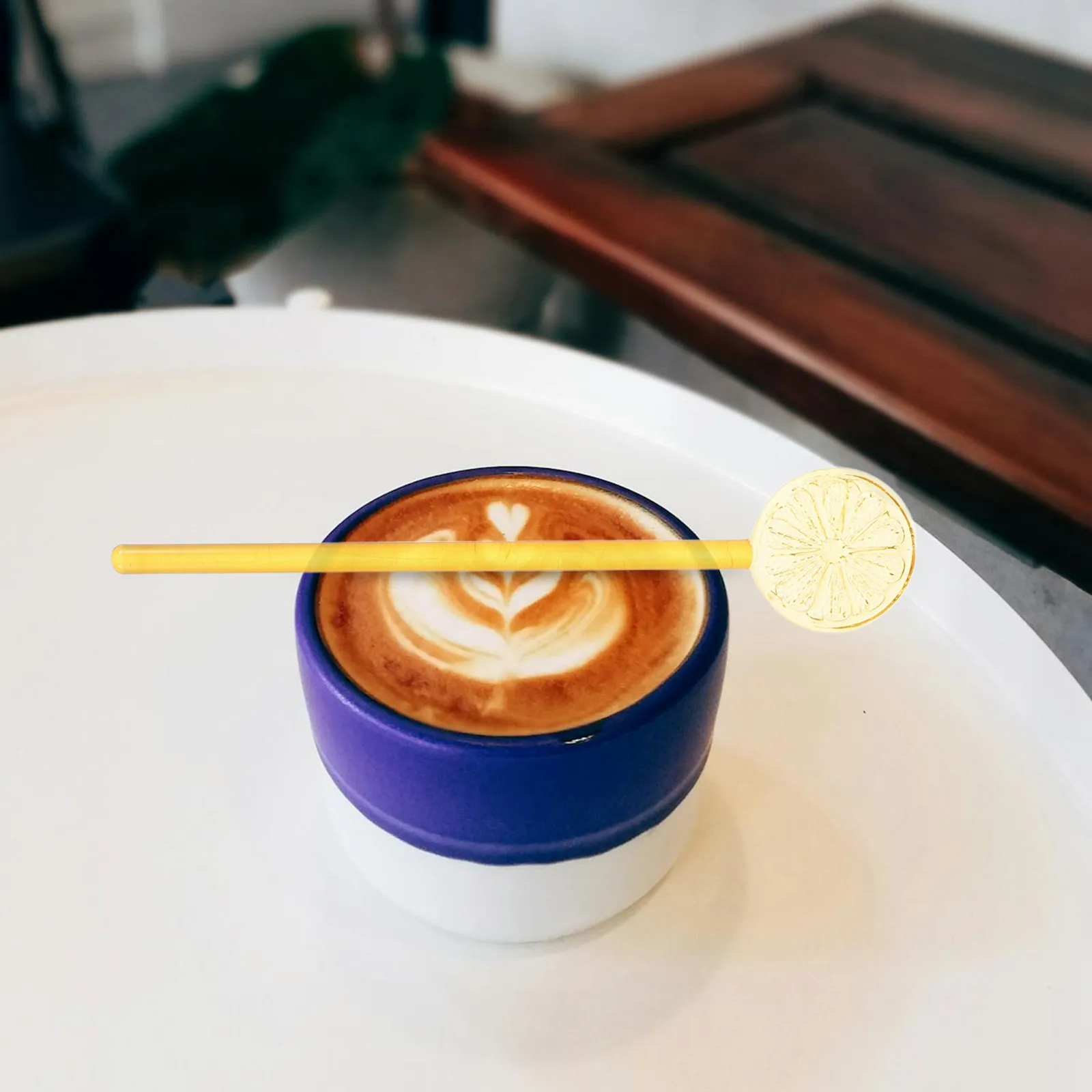 

2 шт. креативных лимонных стеклянных палочек для размешивания, многоразовые, термостойкие, для коктейлей, кофе, соков, напитков, барные стеклянные мешалки