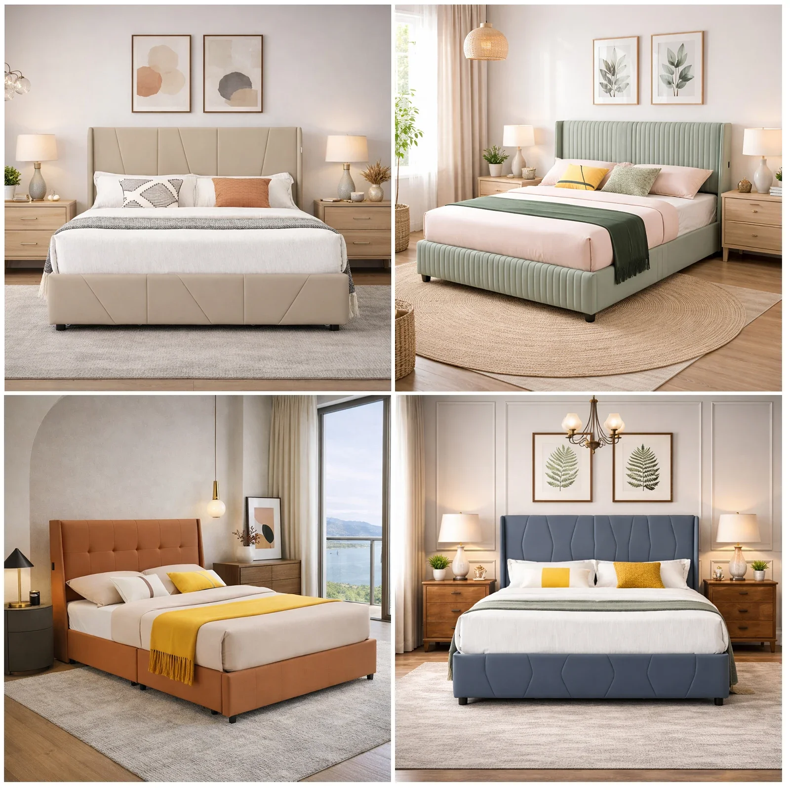 #Low Bed Pink Full Queen King Size 180x200 Bed with Storage Underneath for Men with Pull Out Bed