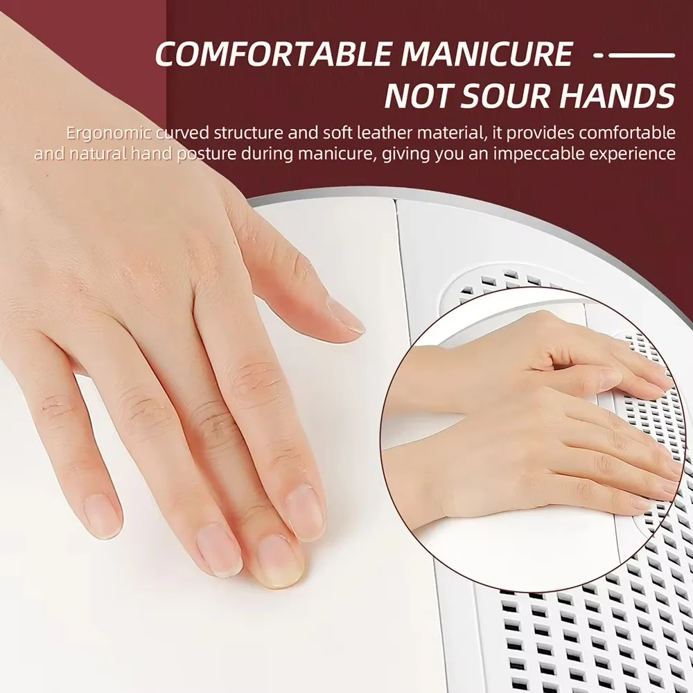 3 Fans Powerful Nail Dust Collector High Suction Professional Nail Vacuum Cleaner 2-Hands Nail Dust Extractor For Nail Salon