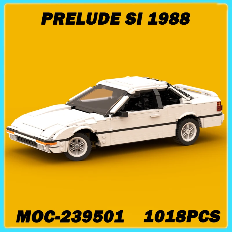 1018 قطعة MOC-239501 Prelude Si 1988 سيارة ريترو التقنية مركبة مدينة سرعة أبطال نموذج اللبنات الطوب لعبة الكبار هدية