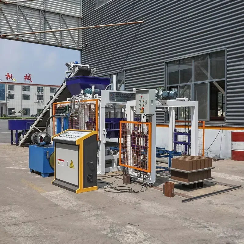 Fully Automatic QT4-15 PLC Controlled Hydraulic Pressure Paving & Hollow Block Making Machine with Gearbox and Bearing