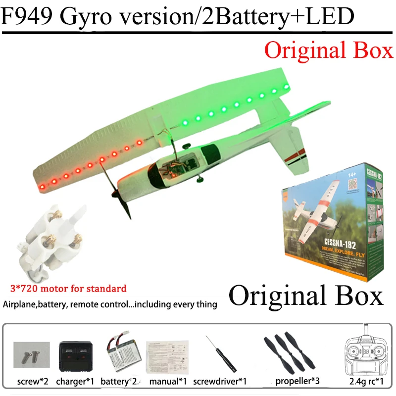 WLtoys F949 2.4G 3D6G 3Ch RC Vliegtuig Vaste Vleugel Vliegtu