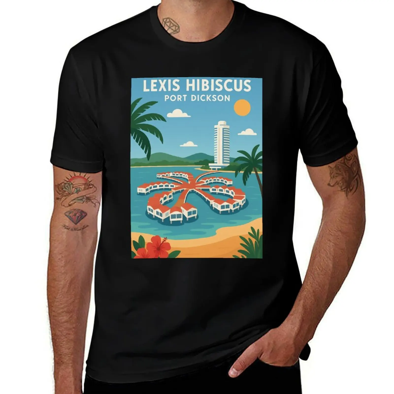Футболка Lexis Hibiscus Port Dickson from Sandy Shore, одежда с животным принтом для мальчиков, рубашка на заказ, мужская футболка, компрессионная рубашка для мужчин