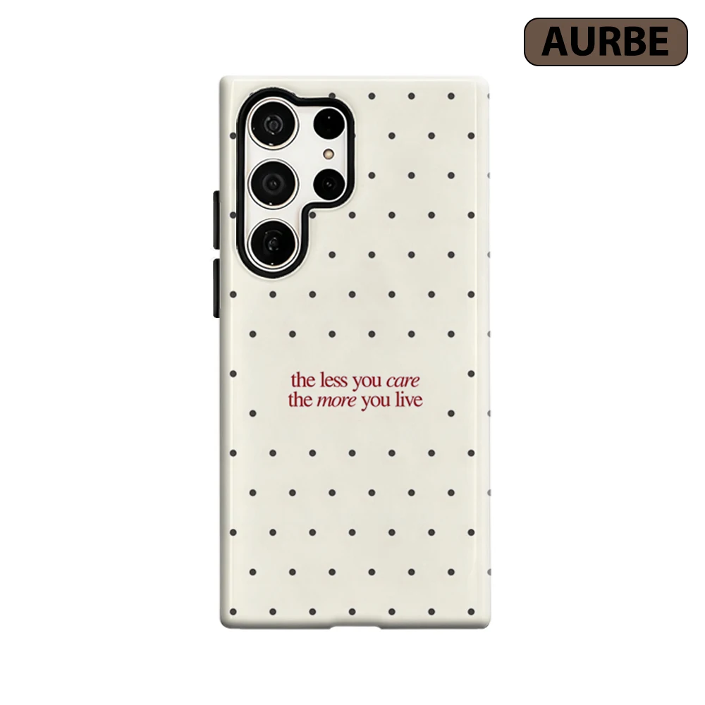 Minimal Dot & Quote Phone Case for Samsung Galaxy S26 S25 Ultra S24 S23 Ultra Plus Shockproof Double Layer Tough Back Cover