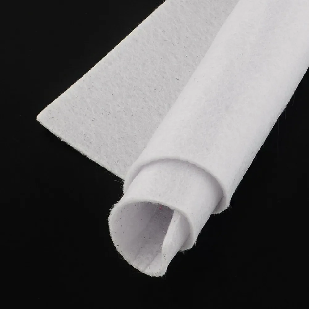 

1bag Non Woven Fabric Embroidery Needle Felt for Crafts White 30x30x0.2cm 10pcs/bag