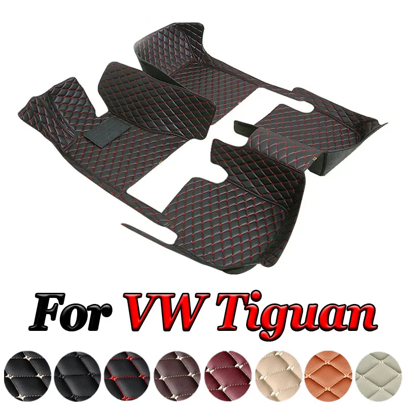 

Автомобильные коврики для Volkswagen VW Tiguan 2007-2022 MK1 MK2 2.0TSI 280TSI 330TSI 380TSI Custom Auto Carpet аксессуары для интерьера