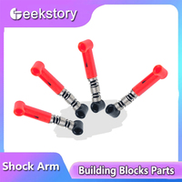 4PCS/8PCS Red Shock Arm MOC High-tech Building Blocks Parts Absorber Suspension Spring Bricks DIY For 76537 76138 76138 Model